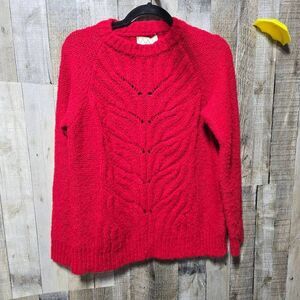 Mia Mai Italy Red Knit Wool Blend Sweater